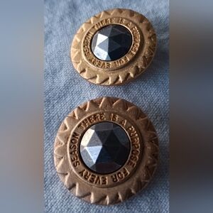 Liz Claiborne Gold-Tone Earrings with Black Faceted Stones